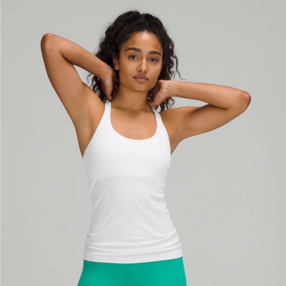 Lululemon size 4 ebb to street tank top white